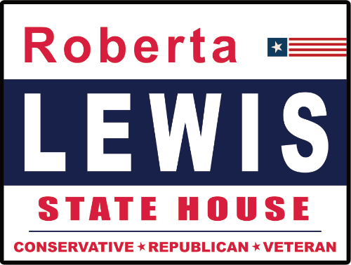 Roberta Lewis campaign sign